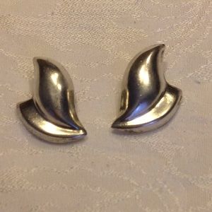 Sterling silver clip on earrings.